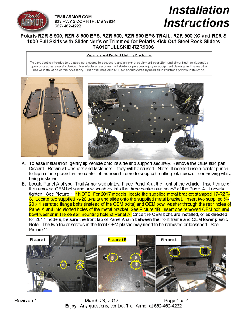 Load image into Gallery viewer, Trail Armor Full Skid Plate for 2015-20 RZR 900 / S 900 / S 1000
