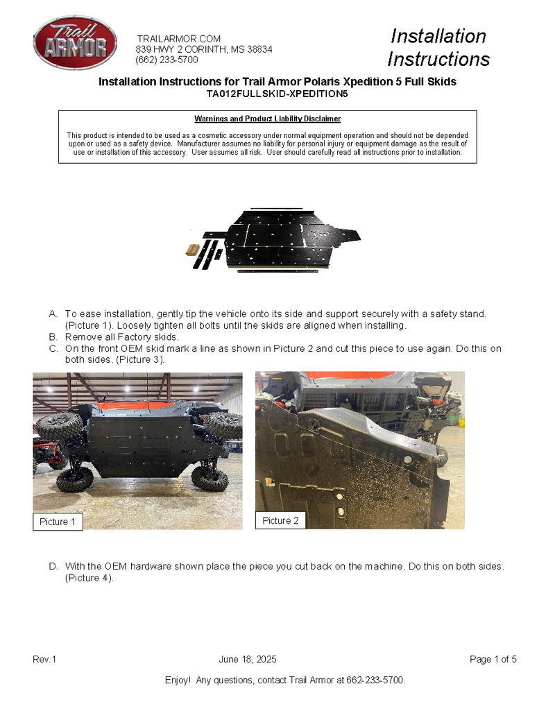 Load image into Gallery viewer, Trail Armor Polaris Xpedition XP 5 and ADV 5 Full Skids 2024 - 2025
