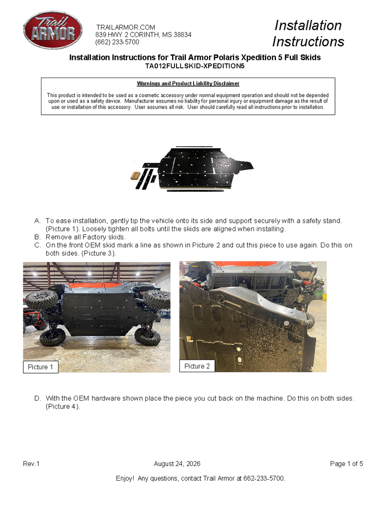 Load image into Gallery viewer, Trail Armor Polaris Xpedition XP 5 and ADV 5 Full Skids 2024 - 2025
