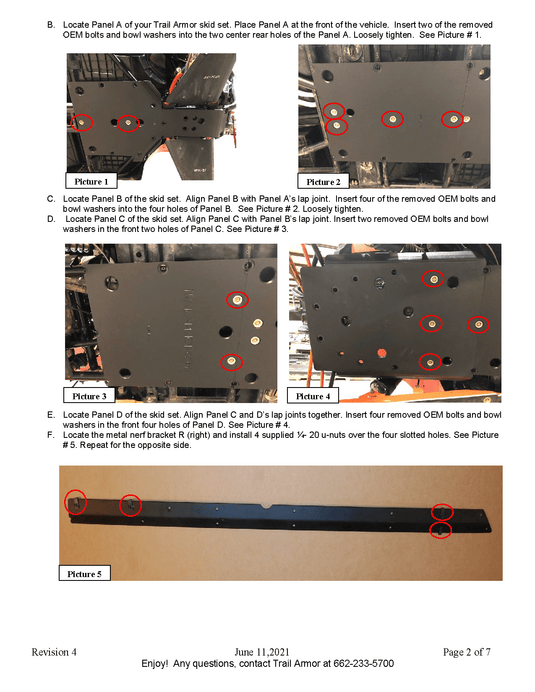 Trail Armor Skid Plate for 2014+ RZR XP 1000 4 / Turbo 4 / Turbo S 4