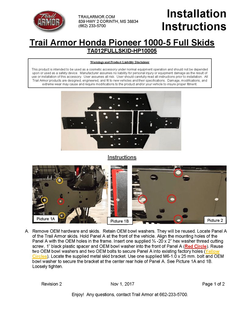 Load image into Gallery viewer, Trail Armor Full Skids for 2016-22 Honda Pioneer 1000
