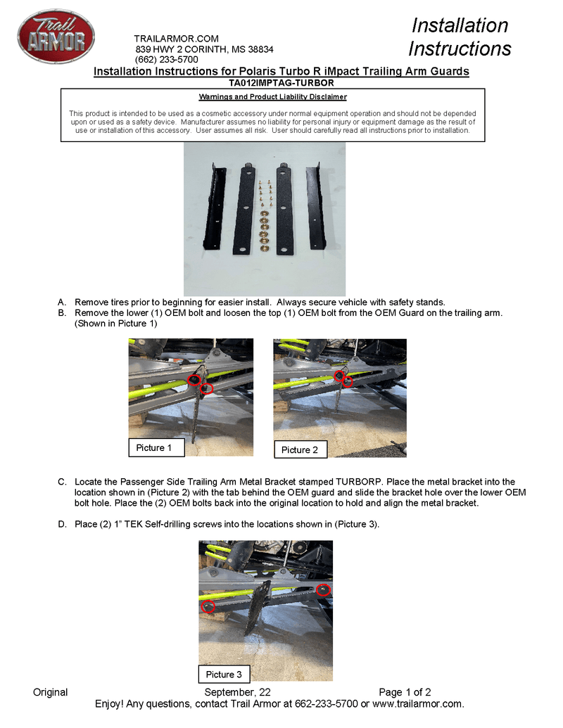 Load image into Gallery viewer, Trail Armor iMpact Trailing Arm Guards for 2022+ RZR Turbo R
