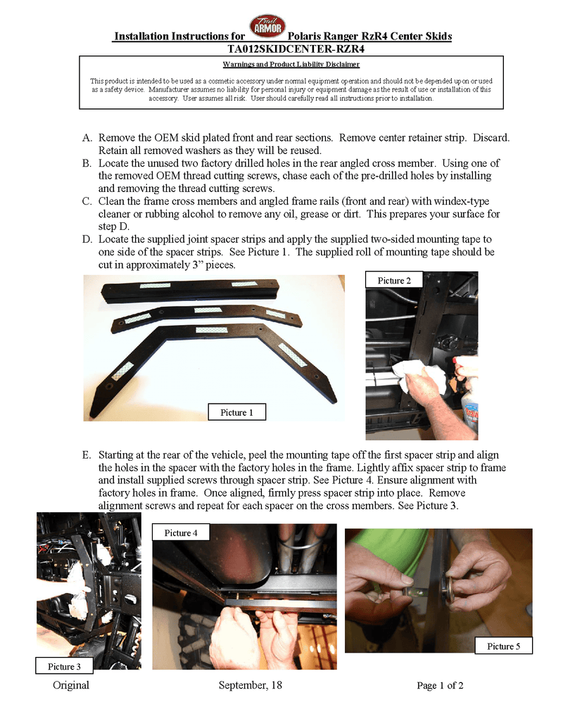 Load image into Gallery viewer, Trail Armor Center Skid for 2008-14 Polaris RZR 4 800
