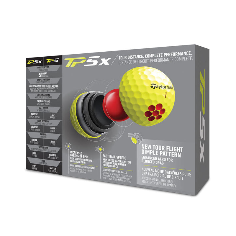 Load image into Gallery viewer, TAYLORMADE TP5X YELLOW GOLF BALLS

