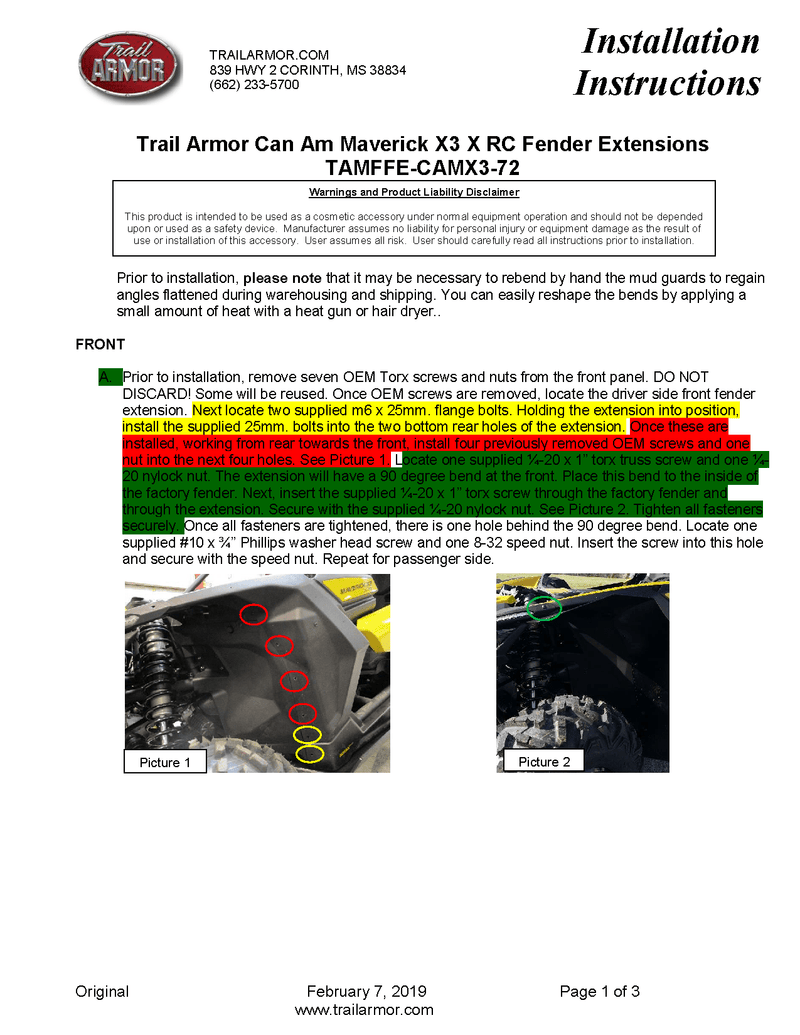 Load image into Gallery viewer, Trail Armor Super Wide Mud Flap Fender Flares for 2017+ Can-Am Maverick X3

