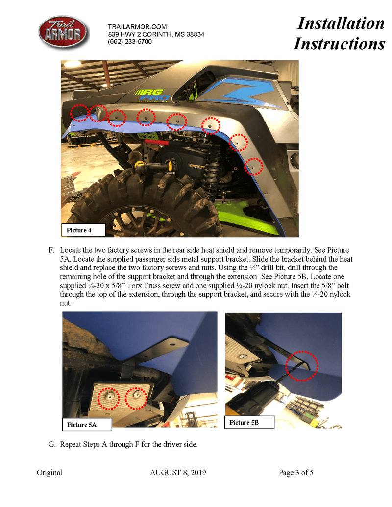 Load image into Gallery viewer, Trail Armor Mud Flap Fender Extensions for 2018-21 Textron Wildcat XX / Tracker XTR 1000
