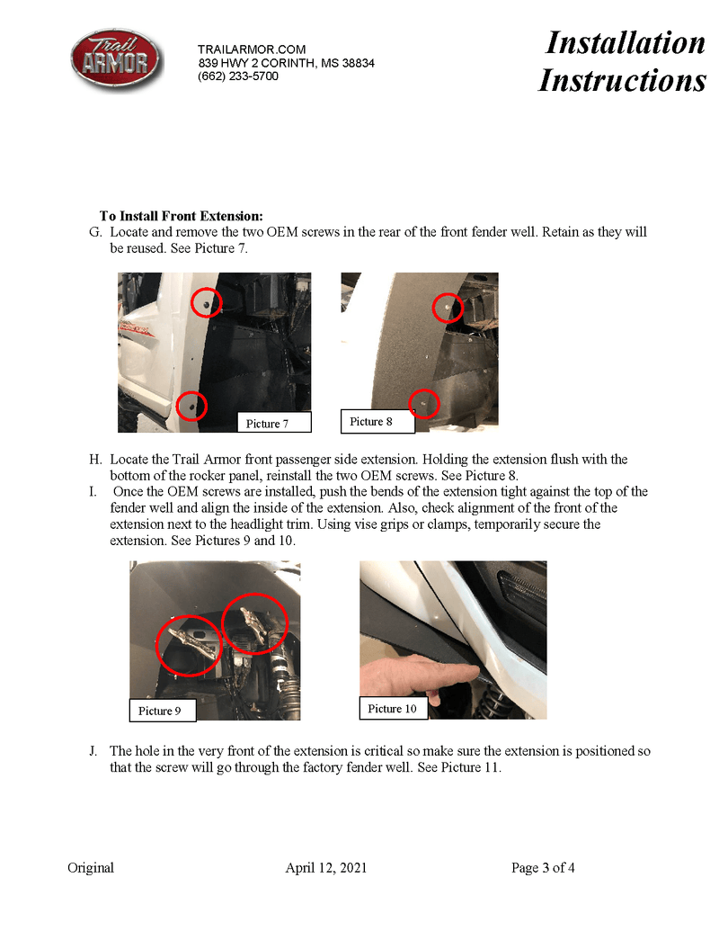 Load image into Gallery viewer, Trail Armor Mud Flap Fender Extensions for 2021+ Yamaha Wolverine RMAX 4
