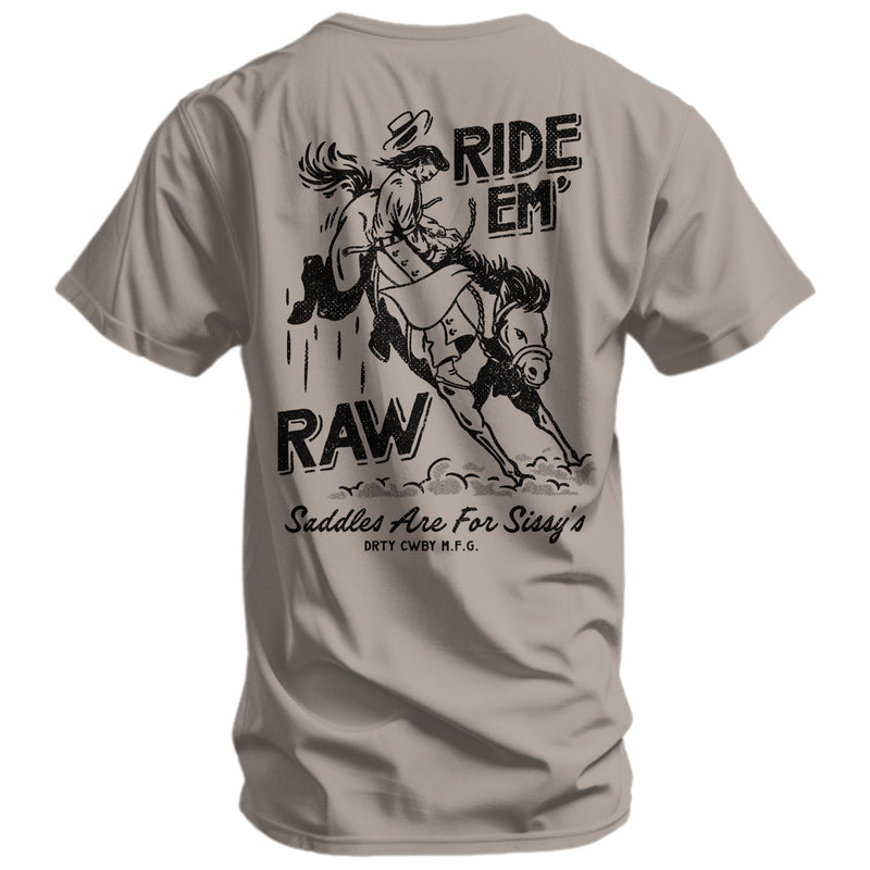 Load image into Gallery viewer, Ride &#39;Em Raw - Saddles Are For Sissy&#39;s Men&#39;s T-Shirt
