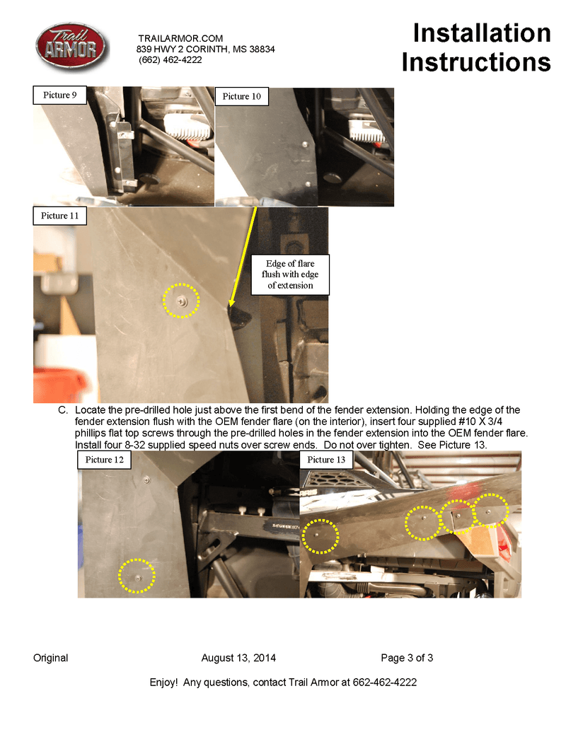 Load image into Gallery viewer, Trail Armor Mud Flap Fender Extensions for 2015-20 RZR S 900 / RZR S 1000 Model
