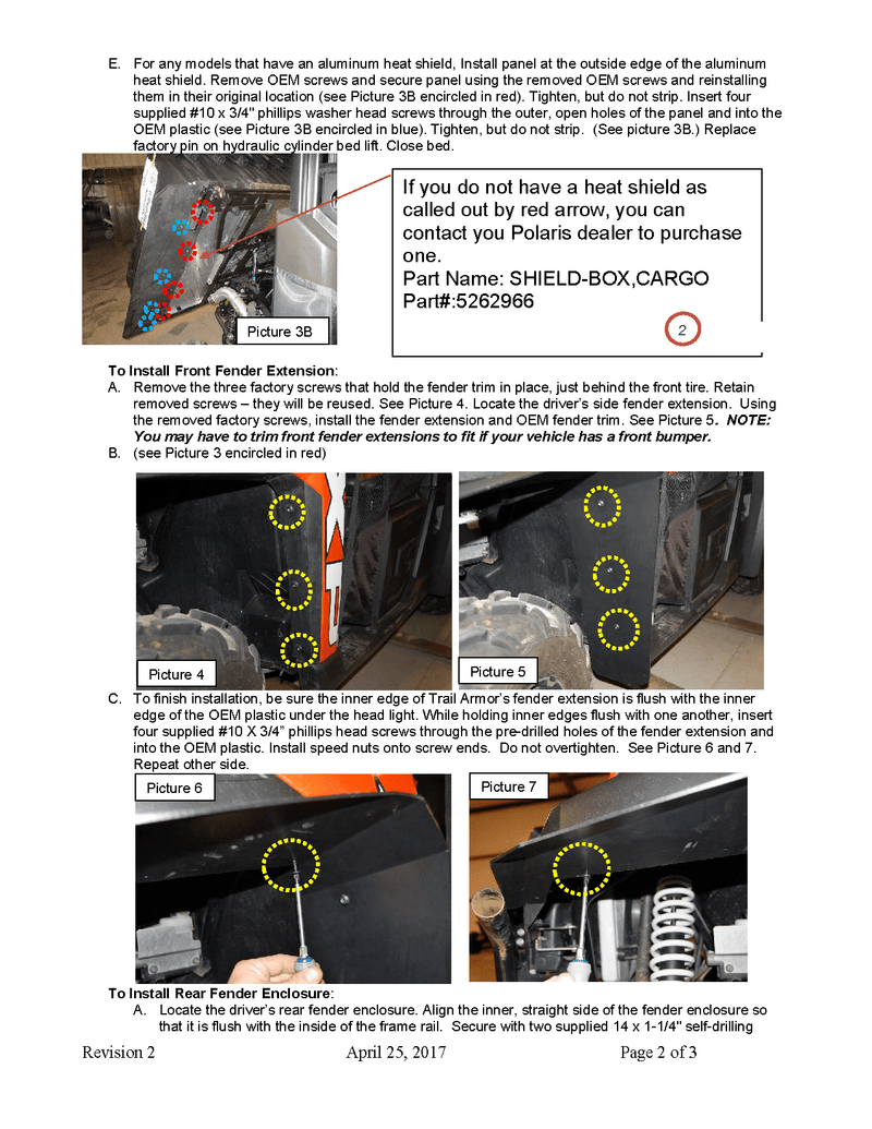 Load image into Gallery viewer, Trail Armor Underbed Mud Shield with Fender Extensions for 2013-19 Ranger XP / Crew XP / Full size Ranger XP
