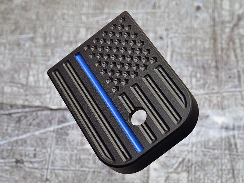 Load image into Gallery viewer, Milspin Thin Blue Line Stainless Steel Magazine Base Plate
