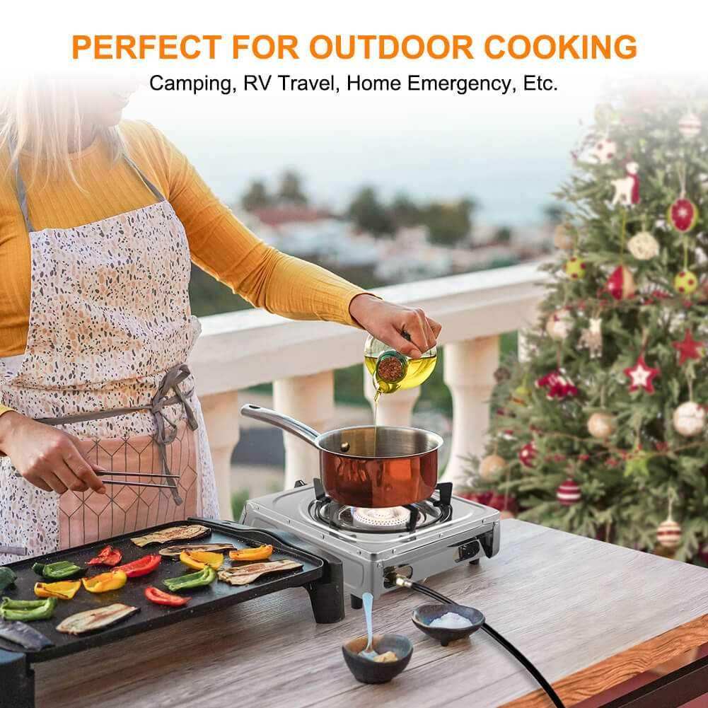 Camplux Single Burner Propane Stove 9,800 BTU, Portable Gas Stoves - Skoutley Outdoors LLC