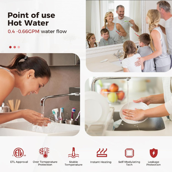 Load image into Gallery viewer, Camplux On Demand Hot Water Heater Electric 120V - 3.5kW | White
