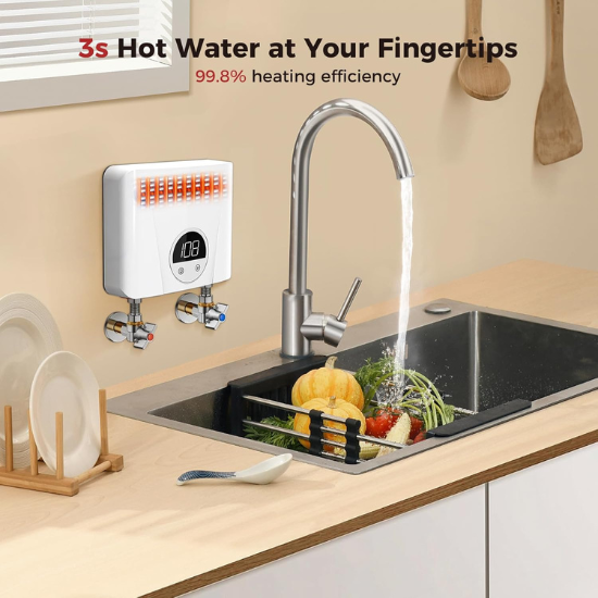 Load image into Gallery viewer, Camplux On Demand Hot Water Heater Electric 120V - 3.5kW | White
