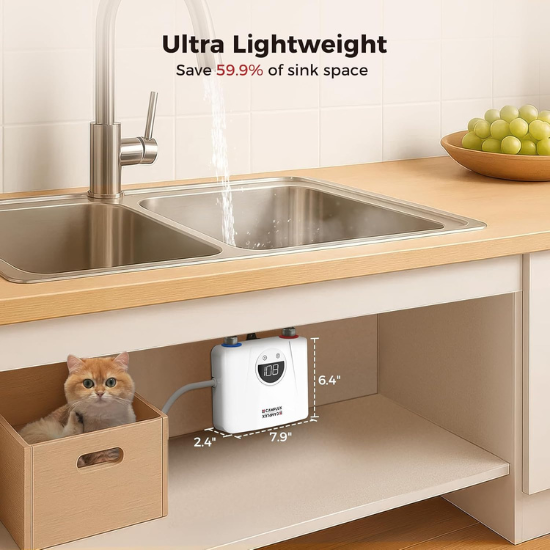 Load image into Gallery viewer, Camplux On Demand Hot Water Heater Electric 120V - 3.5kW | White
