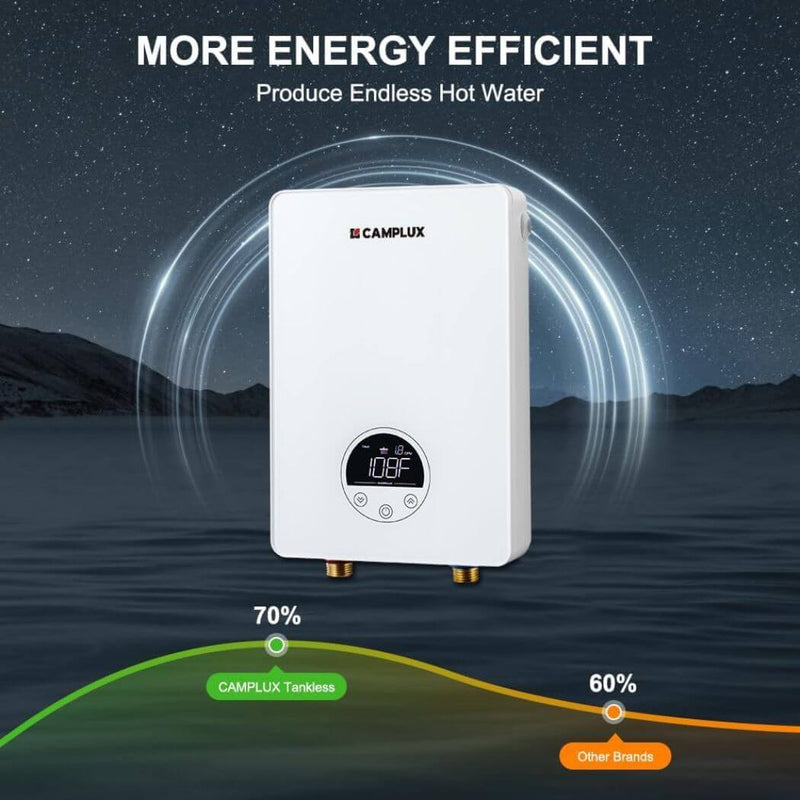 Load image into Gallery viewer, Camplux Electric Point of Use Tankless Water Heater, 6kW at 220~240V
