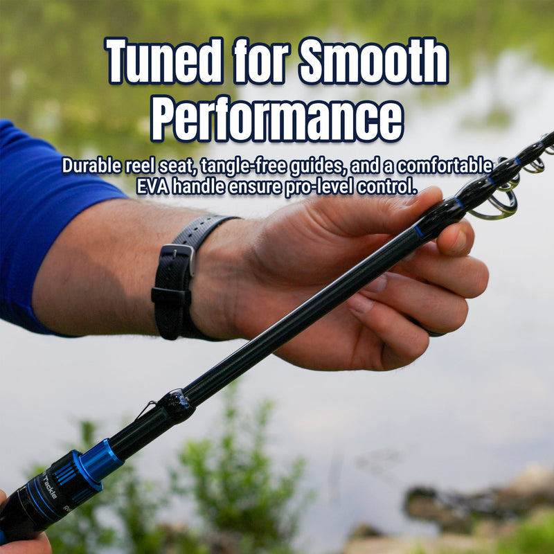 Load image into Gallery viewer, Reaction Tackle Telescopic Spinning Rod – Carbon Travel Fishing Rod – Collapsible Rod for Freshwater and Saltwater
