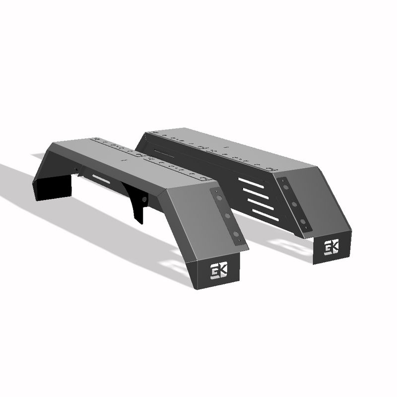 Load image into Gallery viewer, Heavy Duty Weld on DIY Drive Over Trailer Fender Kit Bare Steel - Pair
