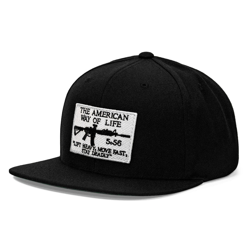 Load image into Gallery viewer, American Way Of Life 5.56 White Patch Flatbill SnapBack Hat
