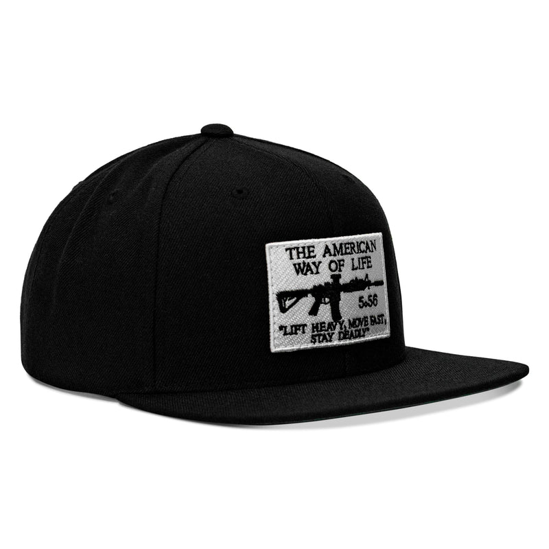 Load image into Gallery viewer, American Way Of Life 5.56 White Patch Flatbill SnapBack Hat
