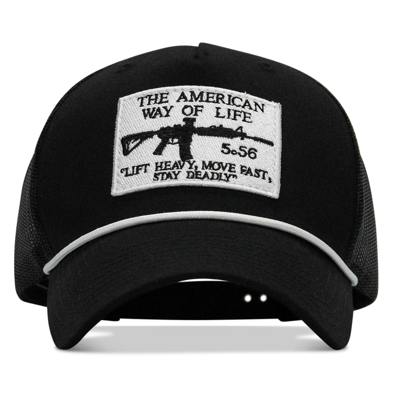 Load image into Gallery viewer, American Way Of Life White Patch Rope Snapback
