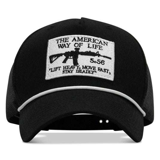 American Way Of Life White Patch Rope Snapback