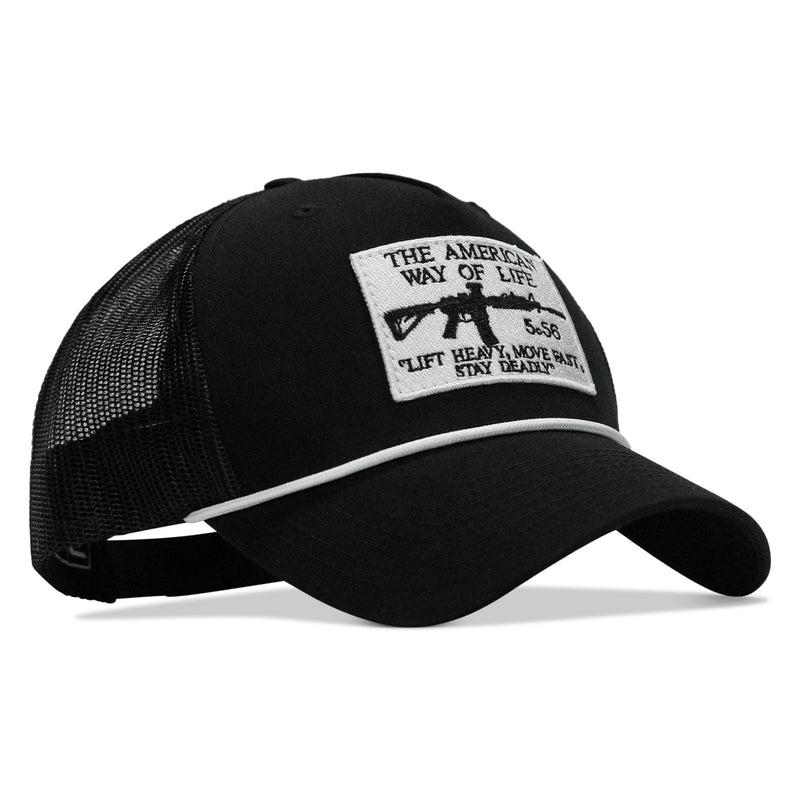 Load image into Gallery viewer, American Way Of Life White Patch Rope Snapback
