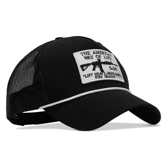 American Way Of Life White Patch Rope Snapback