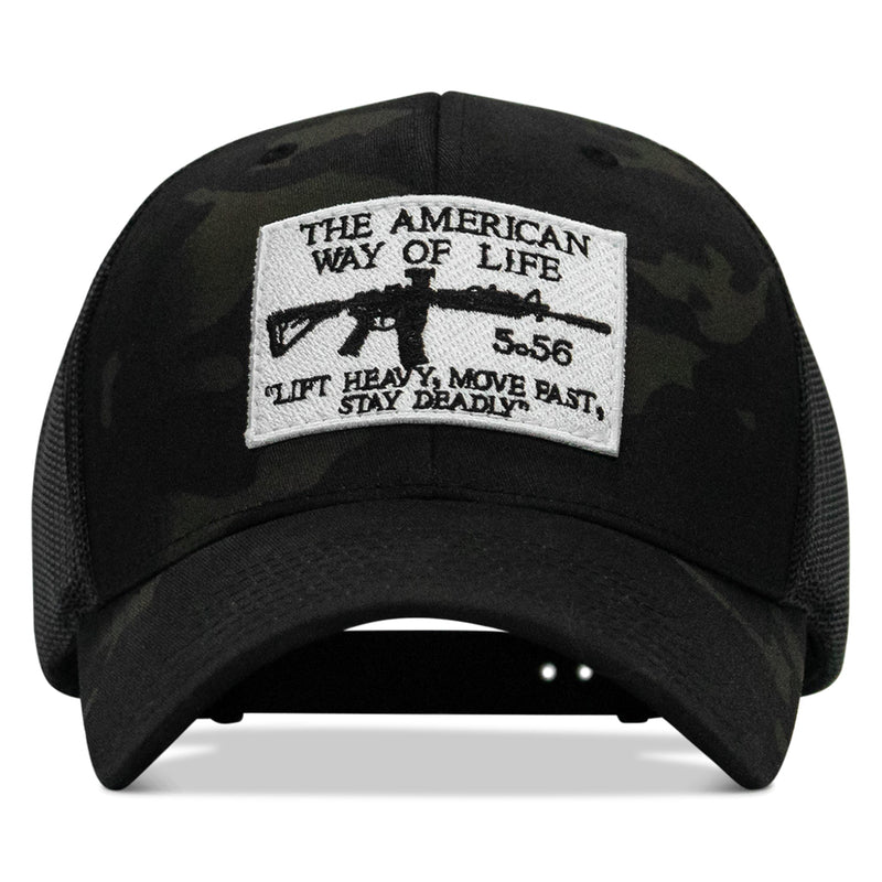 Load image into Gallery viewer, American Way Of Life White Patch Snapback Hat
