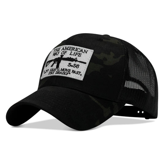 American Way Of Life White Patch Snapback Hat