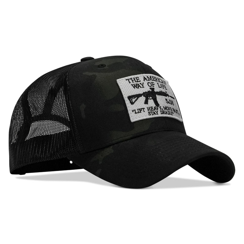 Load image into Gallery viewer, American Way Of Life White Patch Snapback Hat
