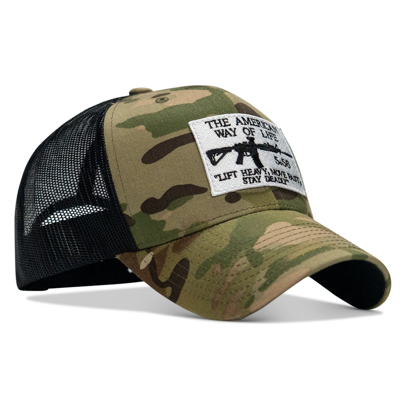 Load image into Gallery viewer, American Way Of Life White Patch Snapback Hat

