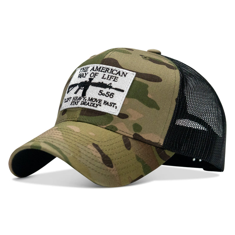 Load image into Gallery viewer, American Way Of Life White Patch Snapback Hat
