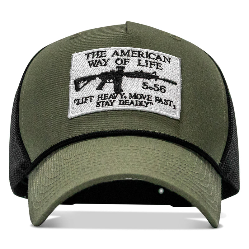 Load image into Gallery viewer, American Way Of Life White Patch Rope Snapback
