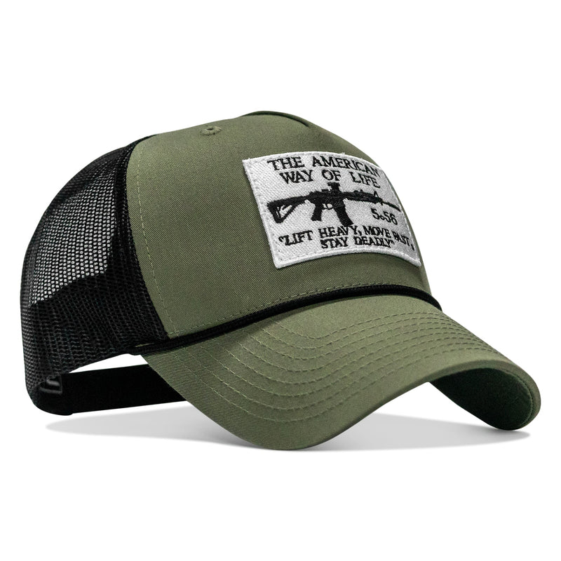 Load image into Gallery viewer, American Way Of Life White Patch Rope Snapback
