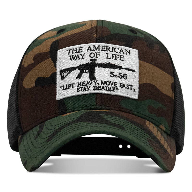 Load image into Gallery viewer, American Way Of Life White Patch Snapback Hat
