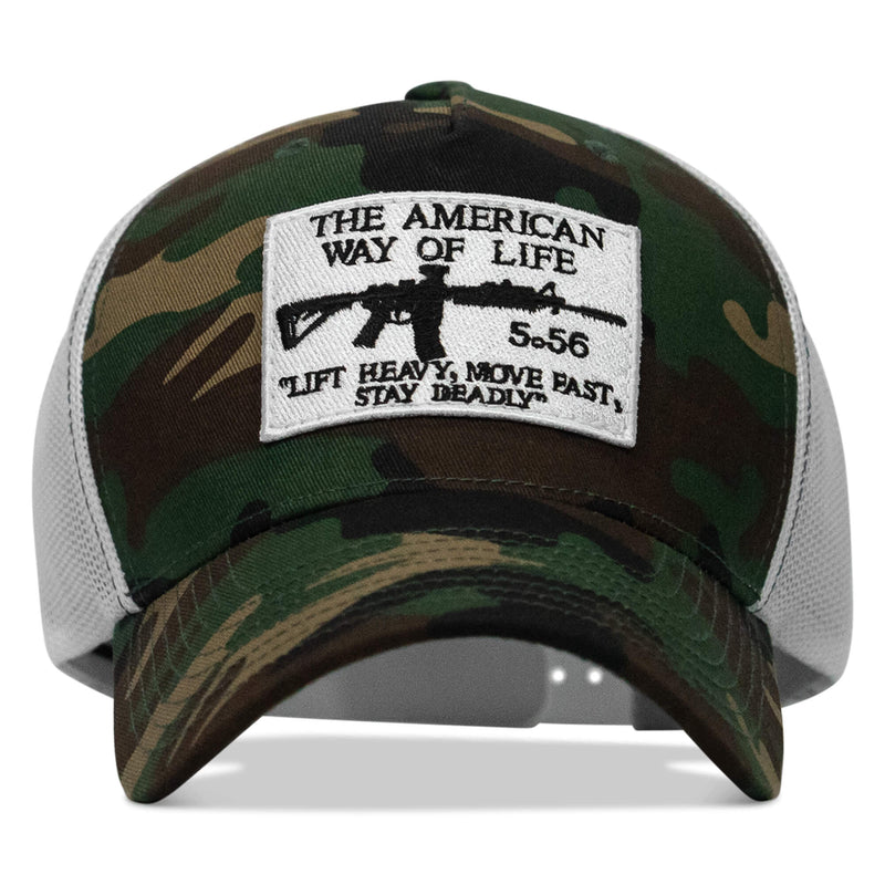 Load image into Gallery viewer, American Way Of Life White Patch Snapback Hat
