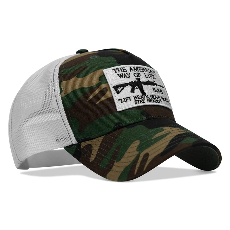 Load image into Gallery viewer, American Way Of Life White Patch Snapback Hat
