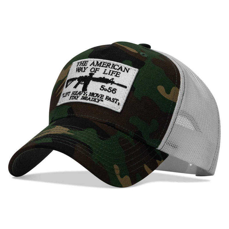Load image into Gallery viewer, American Way Of Life White Patch Snapback Hat
