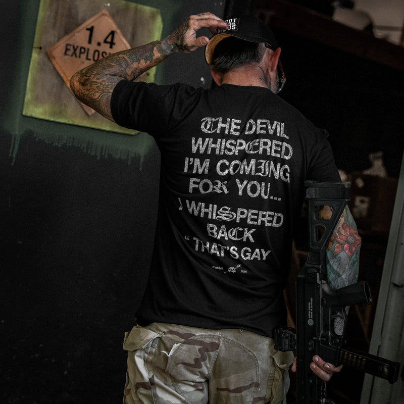 Load image into Gallery viewer, The Devil Whispered I'm Coming For You Men's T-Shirt
