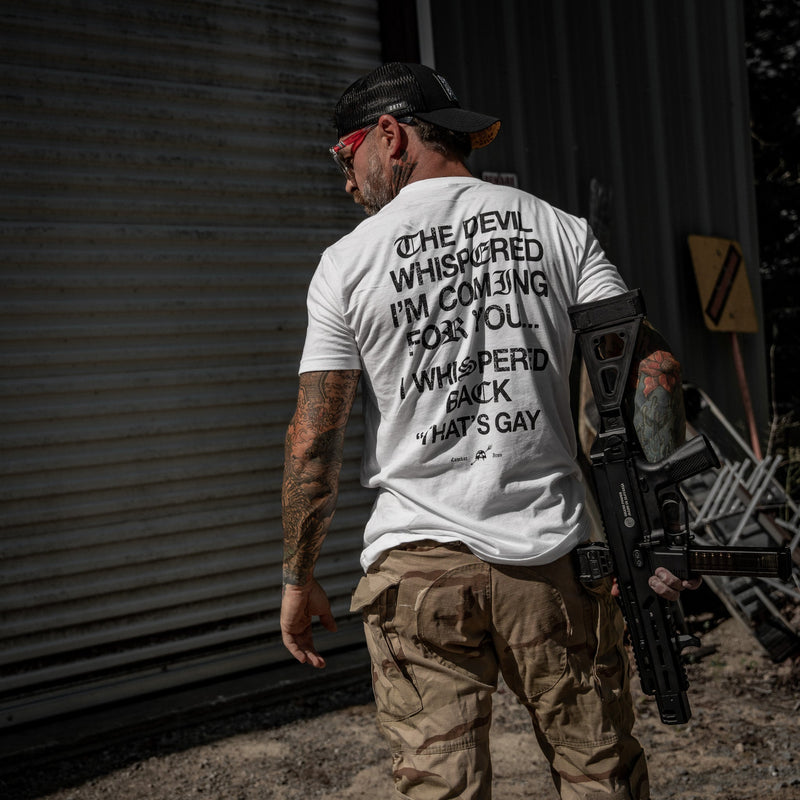 Load image into Gallery viewer, The Devil Whispered I'm Coming For You Men's T-Shirt
