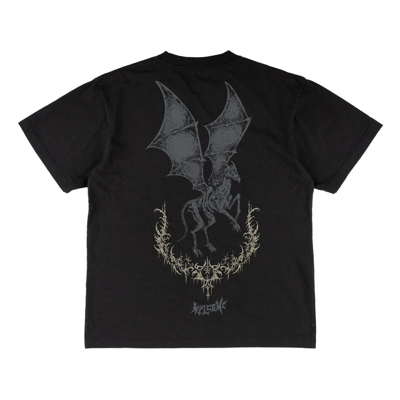 Load image into Gallery viewer, Welcome x Harry Potter Thestral Boxy Garment-Dyed Tee - Black
