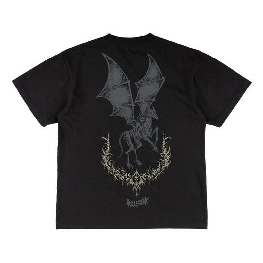 Welcome x Harry Potter Thestral Boxy Garment-Dyed Tee - Black