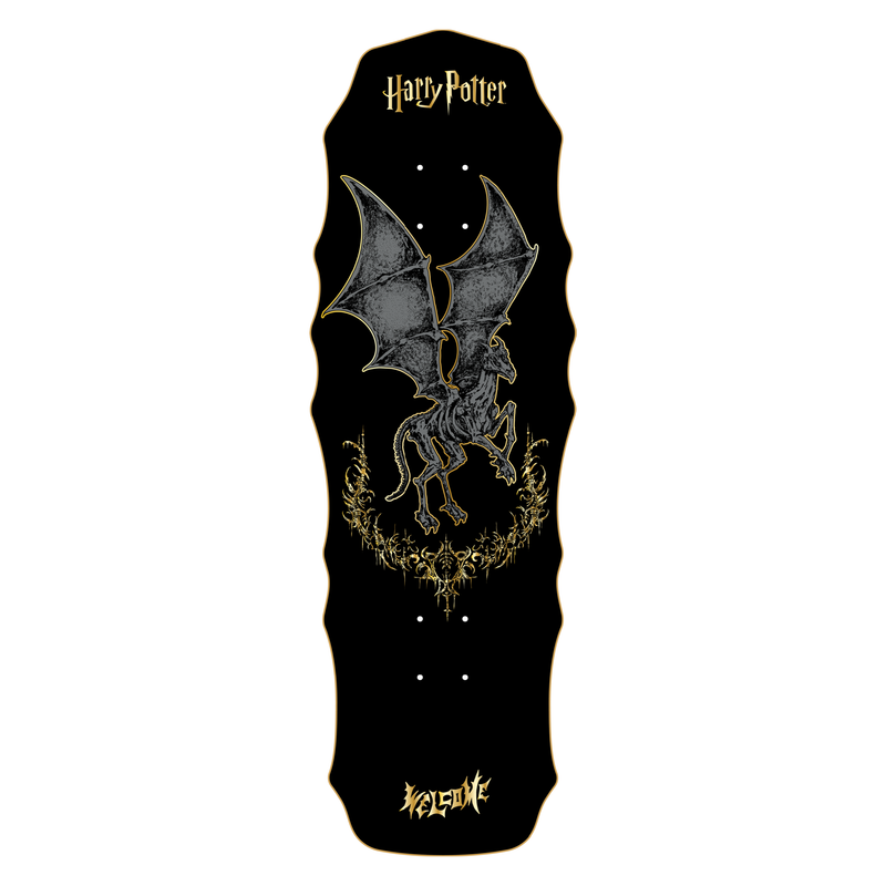 Load image into Gallery viewer, Welcome x Harry Potter Thestral on Widow Deck - 10″ Black/Gold Foil
