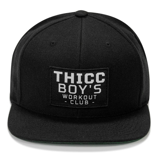 Thicc Boys Workout Club Patch Flatbill Snapback Hat