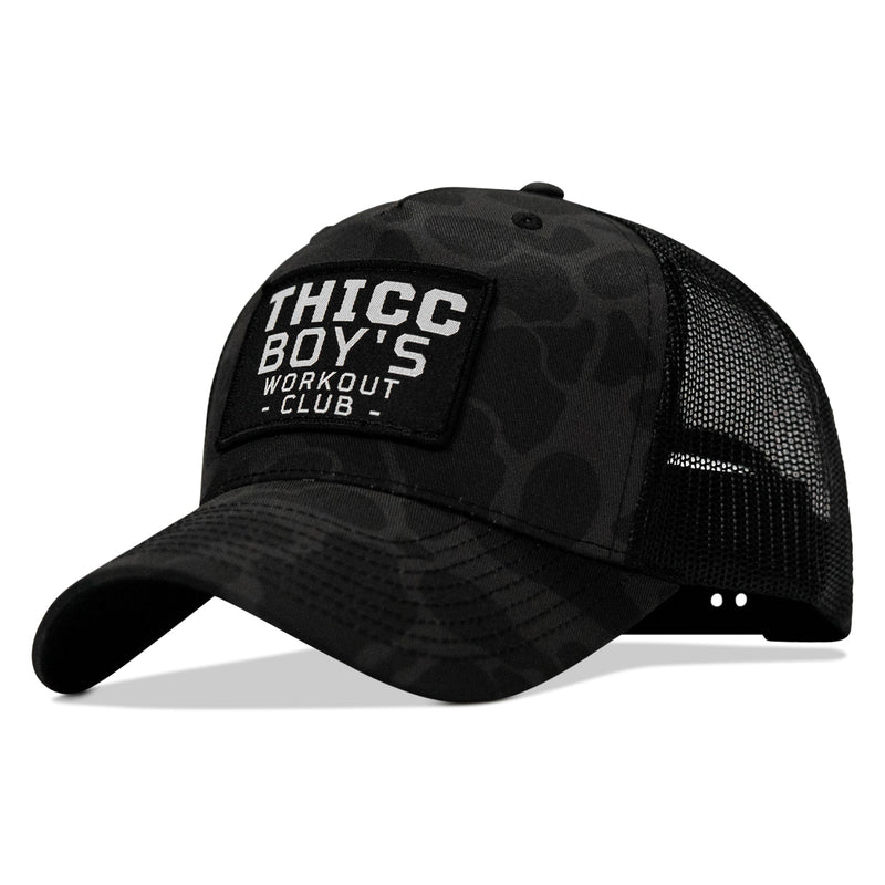 Load image into Gallery viewer, Thicc Boys Workout Patch Snapback Hat

