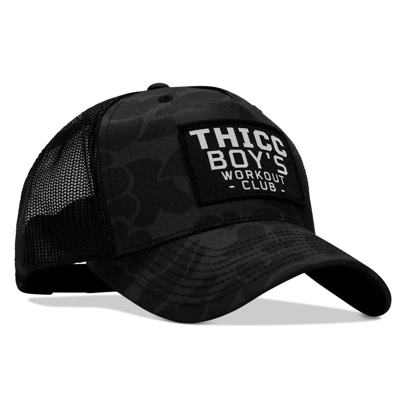 Load image into Gallery viewer, Thicc Boys Workout Patch Snapback Hat
