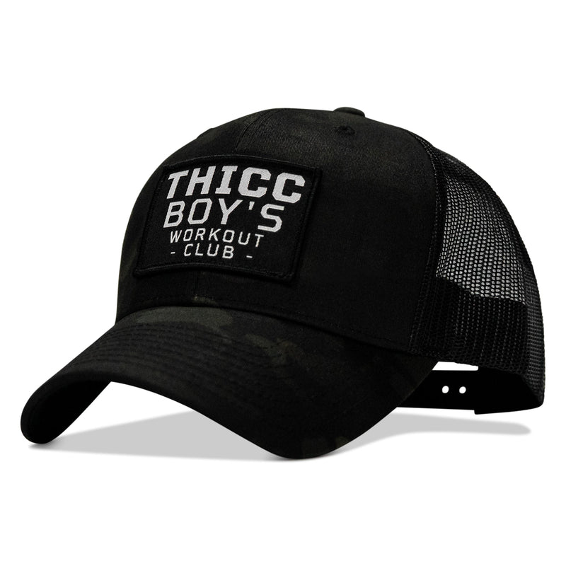 Load image into Gallery viewer, Thicc Boys Workout Patch Snapback Hat
