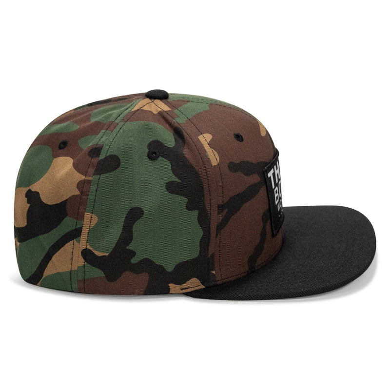 Load image into Gallery viewer, Thicc Boys Workout Club Patch Flatbill Snapback Hat
