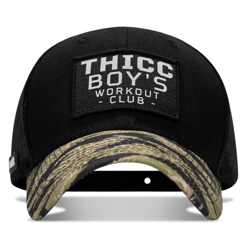 Load image into Gallery viewer, Thicc Boys Workout Club Patch Original Ripstop Snapback Hat
